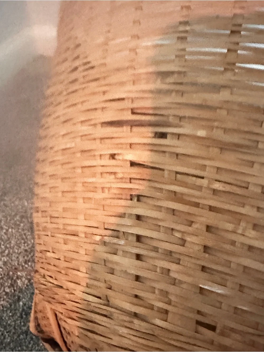 Vintage wicker rattan plant basket